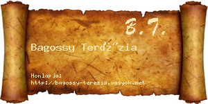 Bagossy Terézia névjegykártya